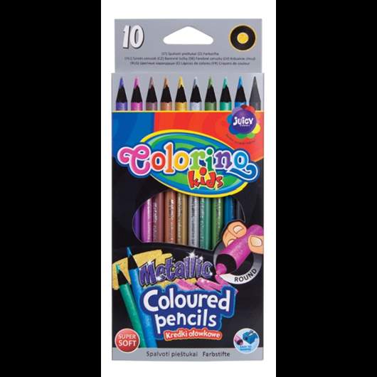 Crayons de couleur metalique, 10 pcs